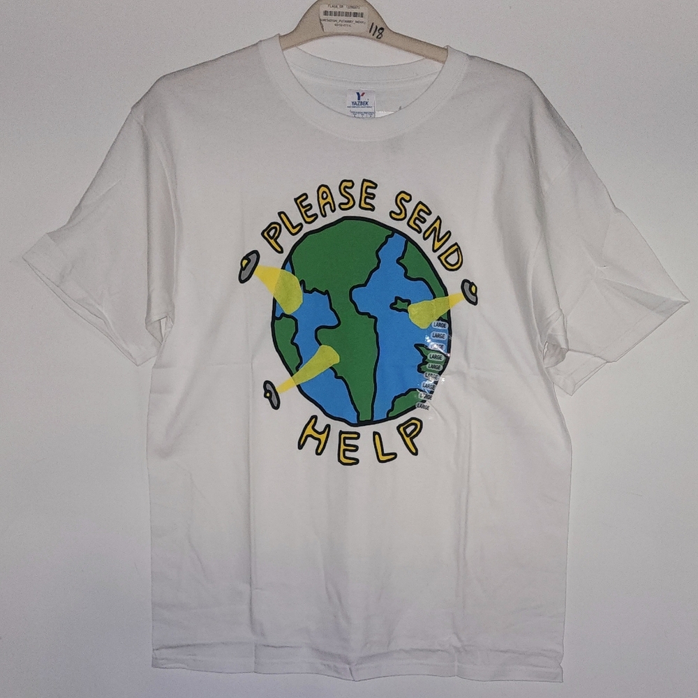 NWT Please Send Help White Graphic T-Shirt